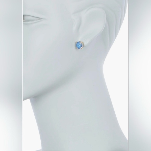 Kate Spade Cubic Zirconia Round Stud
Earrings In Sapphire, NIB - Picture 5 of 5
